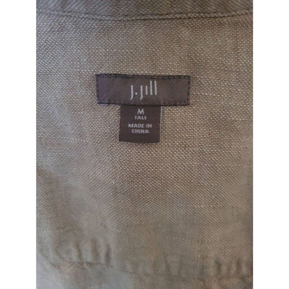 J Jill Linen Light Weight Tan Jacket Size Medium - Picture 2 of 8